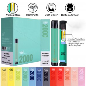 Authentic Vapen Macro 2000 Puffs Vape Bút dùng một lần với cuộn dây dọc Plus XXL Xtra Extra Flex Vaporizer Thanh được điền sẵn Thanh E Cigs Vaporizer
